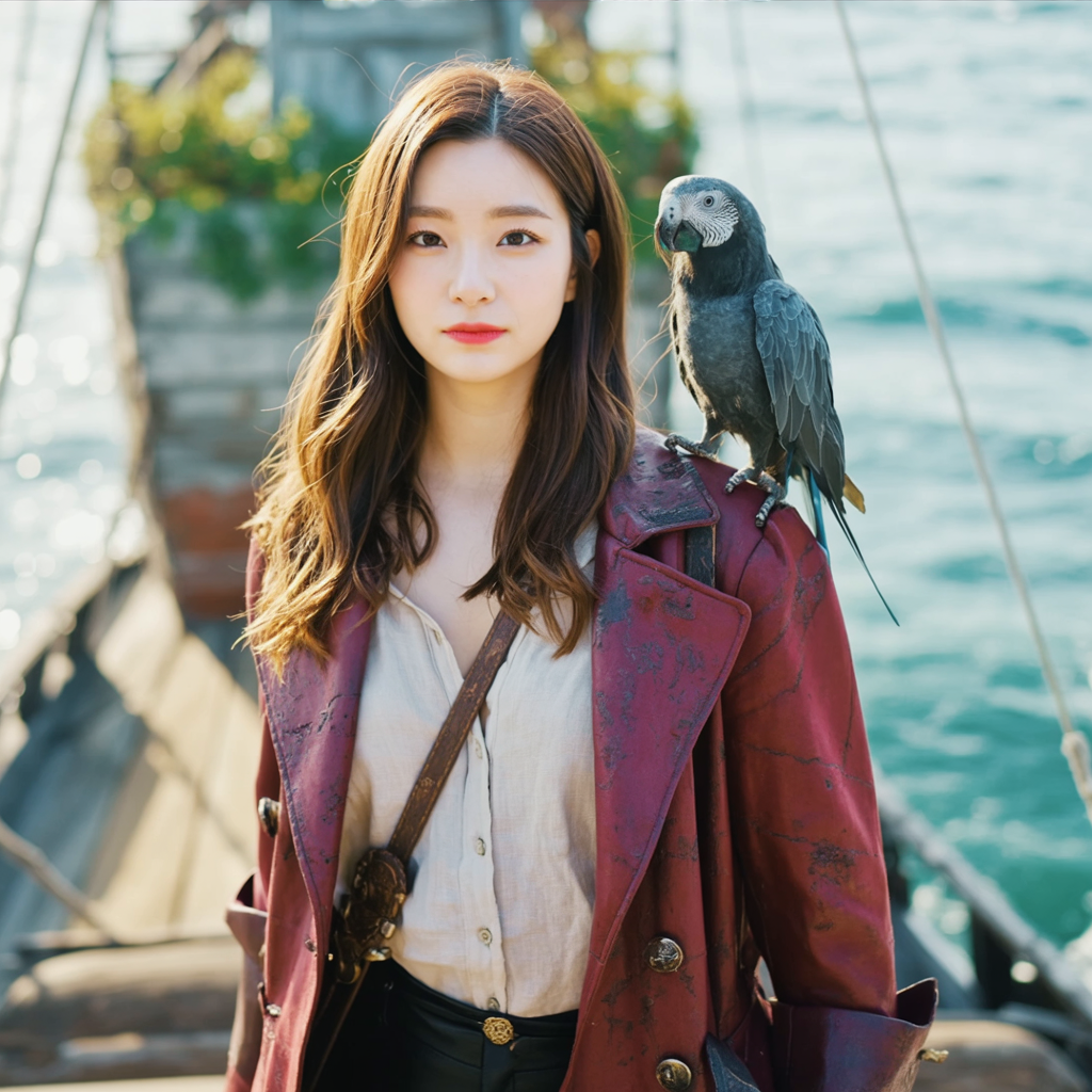 스포티한 운동복 착용